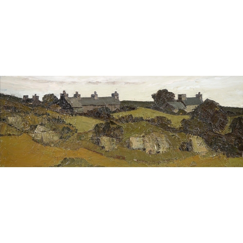 1111 - Tom Gerrard (1923-1976) - Gwyndy Anglesey, signed, inscribed verso, oil on board, 33.5 x 89cmTom Ger... 