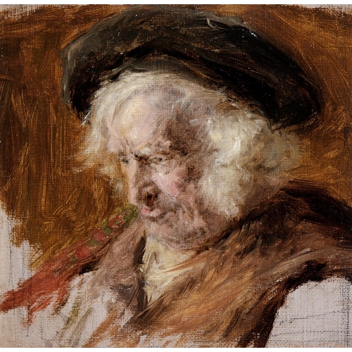 1116 - British School, 19th c - Study of the Head of a Scotsman, oil on canvas laid on board, 13 x 13cm... 