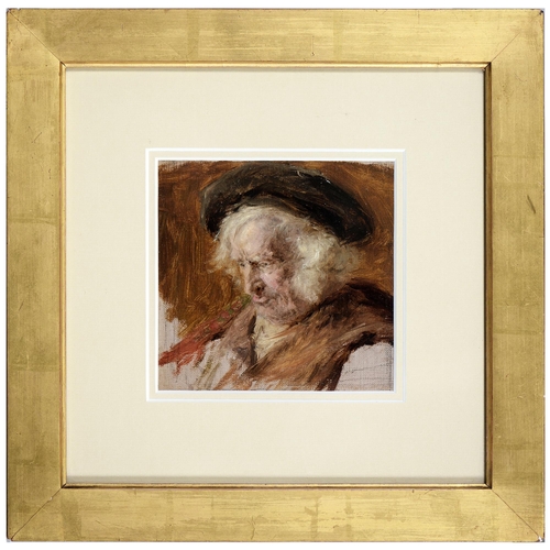 1116 - British School, 19th c - Study of the Head of a Scotsman, oil on canvas laid on board, 13 x 13cm... 