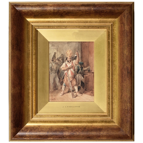 1122 - Joseph Louis Hippolyte Bellange (1800-1866) - A Scene from the July Revolution of 1830, signed and d... 