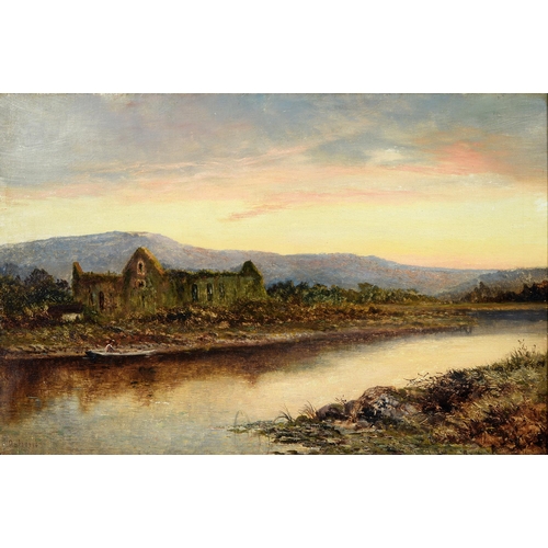 1143 - Daniel Sherrin (1868-1940) - Tintern Abbey, signed, oil on canvas, 49 x 74.5cm