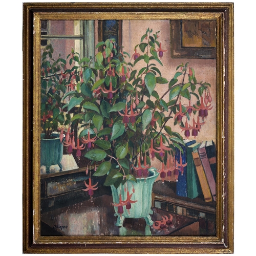 1144 - Adrian Allinson, RBA, ROI (1890-1959) – Fuchsia, signed, oil on panel, 80.5 x 65cmIn the original gi... 