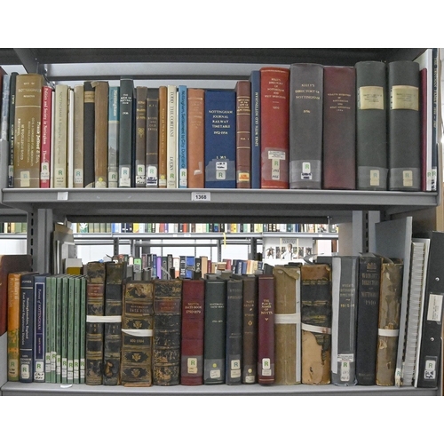 1368 - Books. 8 shelves of ex-library stock, 19th c & later, local interest and topography, including K... 