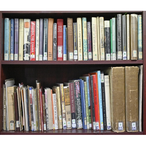 1369 - Books. 9 shelves of ex-library stock, 19th c & later, including local interest and pamphlets, th... 