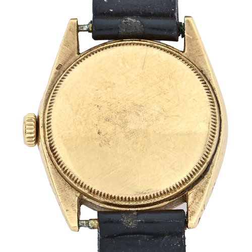 163 - A Rolex 18ct gold gentleman’s wristwatch, Oyster Perpetual Chronometer, Ref 6085, No 717606, No. F13... 