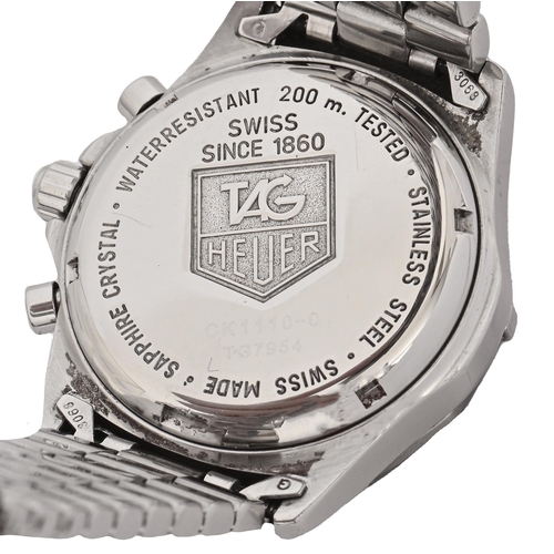 166 - A Tag Heuer stainless steel gentleman's wristwatch, quartz movement, 38 x 39mm, maker's bracelet and... 