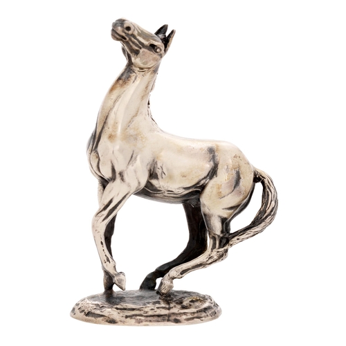 318 - British Horse Society.  An Elizabeth II silver equestrian statuette of 