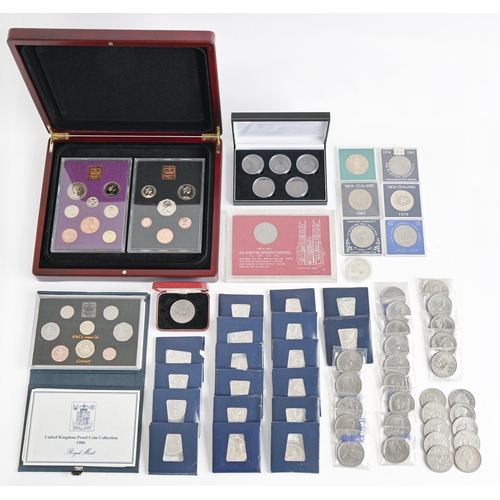 432 - United Kingdom proof set 1986 and miscellaneous commemorative crowns and other base metal coins, etc... 