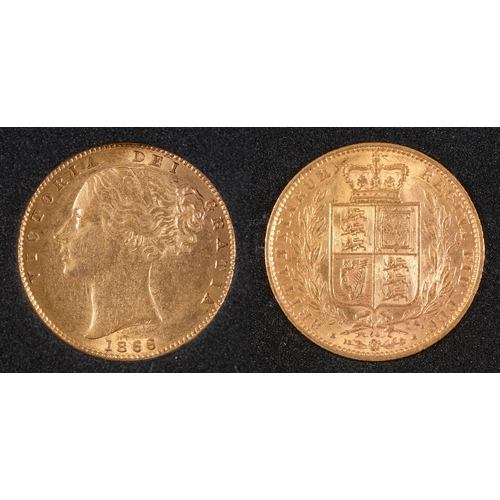 436B - Gold coin. Sovereign 1866