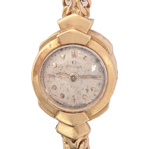 74 - An Omega 18ct gold lady’s wristwatch, No 12079522, calibre 212 movement, 17mm, Denison case, Birming... 