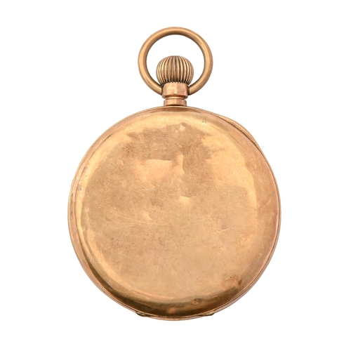 79 - A 9ct gold keyless lever watch, gold cuvette, 49mm diam, import marked London 1913, 71g... 