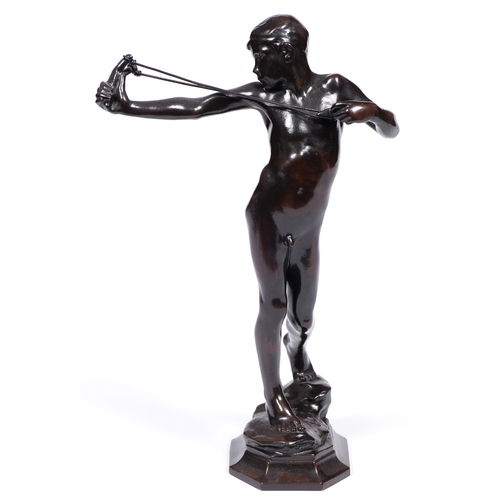 797 - Sir William Reid Dick KCVO, RA (1879-1961) - The Slingshot, 1911, bronze, rich brown patina, 33cm h,... 