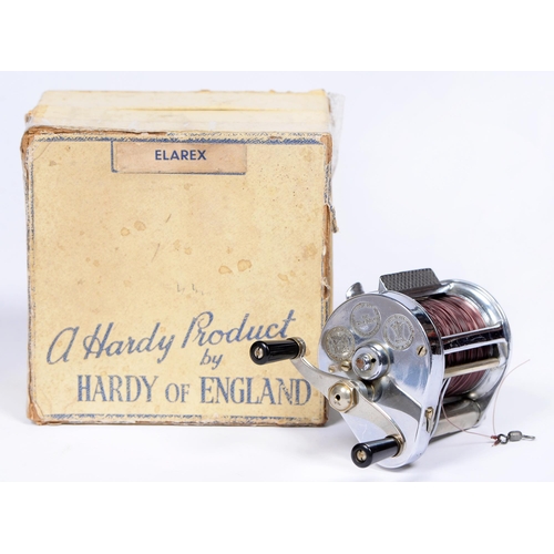 839 - Angling. Hardy Bros, England - Elarex multiplying bait casting / spinning reel, in original cardboar... 