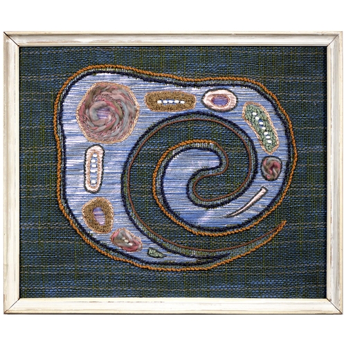 878 - Margaret Thom, 20th c - A Little Nut Tree, inscribed and titled Embroiders' Guild exhibition la... 