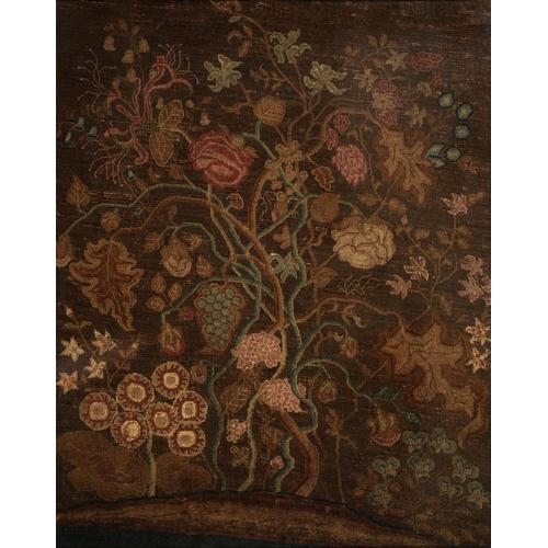 900 - An 18th c English woolwork picture, 54 x 34cm