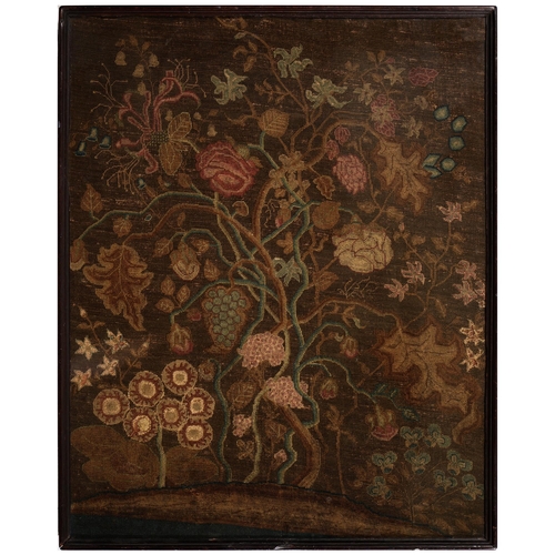 900 - An 18th c English woolwork picture, 54 x 34cm