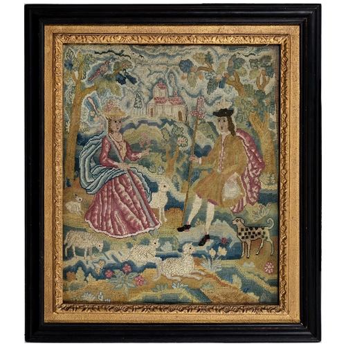 903 - An 18th c English tent stitch picture, 39 x 32cm