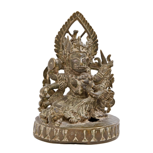 916 - An Indian bronze domestic votive sculpture, 19th / 20th c, 16cm h