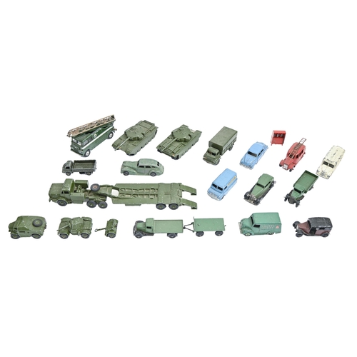 931 - Miscellaneous Dinky die cast cars, vans and military vehicles (approximately 20)