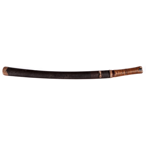 994 - A Koto ko- Wakizashi in Koshirae

Sugata:  Shobu-Zukuri Iori-mune with shallow tori-zori
Nagasa:. 36... 