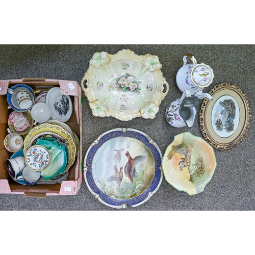 1403 - Miscellaneous Spode, John Ridgway, Royal Worcester and other English porcelain tea and coffee cups a... 