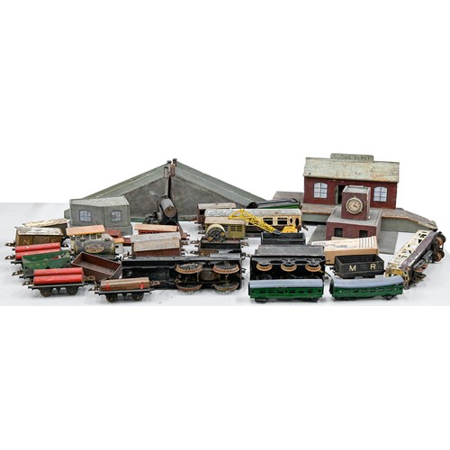 1481 - A large quantity of Hornby and other O-gauge model railways, including locomotive (af), tenders, car... 