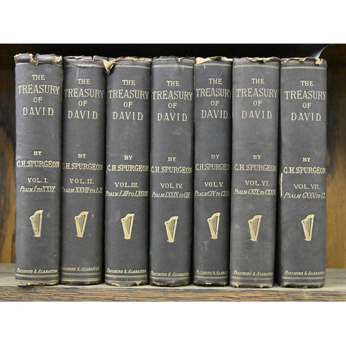 1102 - Bible, Psalms. Spurgeon (Charles Haddon), The Treasury of David, seven-volume set, London: Passmore ... 