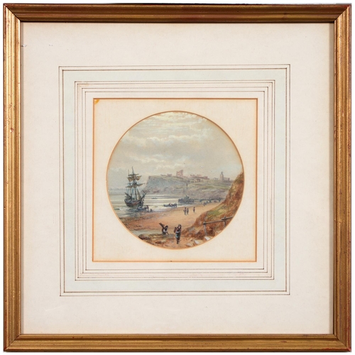 1107 - English School, 19th century - Scarborough, Yarmouth, Tynemouth; Sunset near Whitby, a set of four, ... 