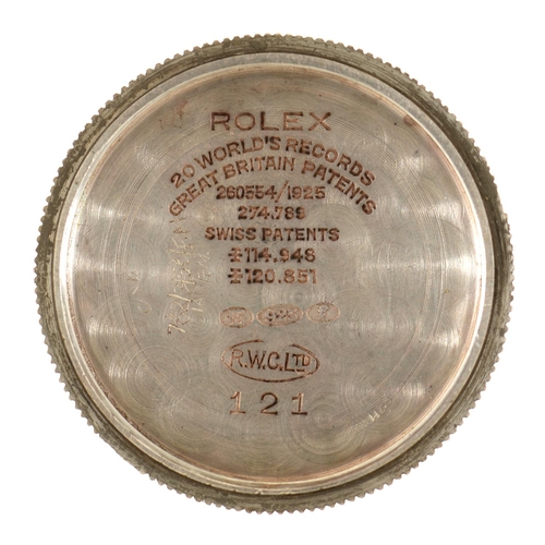 103 - A  Rolex silver octagonal gentleman's wristwatch,  Oyster, Rolex Prima movement, wire lugs... 