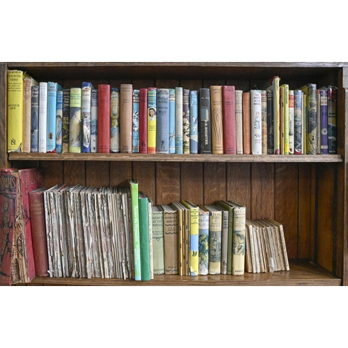 1087 - Two shelves of children's books, early 20th c and later, including nine Beatrix Potter titles, all F... 