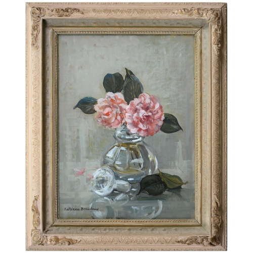 1129 - Kathleen Marion Bradshaw, nee Slatter, afterwards Bailey (1904-1997) - Roses in a Glass Vase, signed... 