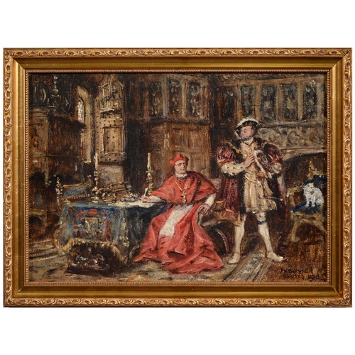 1132 - Frank Moss Bennett (1874-1952) - Henry VIII and Cardinal Wolsey, signed, dated 1945 and inscribed Sk... 