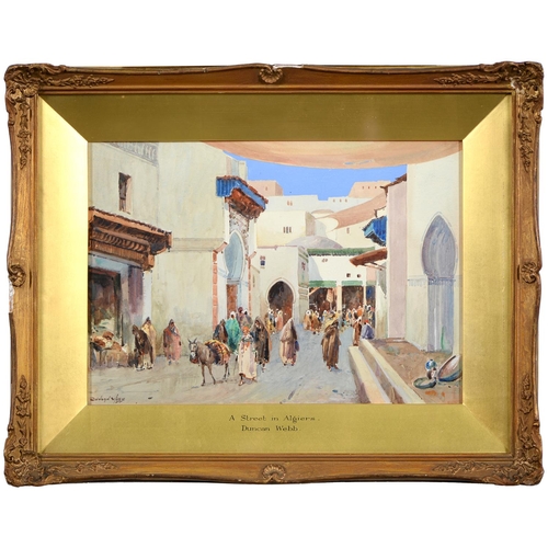 1136 - Duncan Webb,  fl 1930s - A Street in Algiers; A Street in Tunis, a pair, both signed, watercolour, 2... 