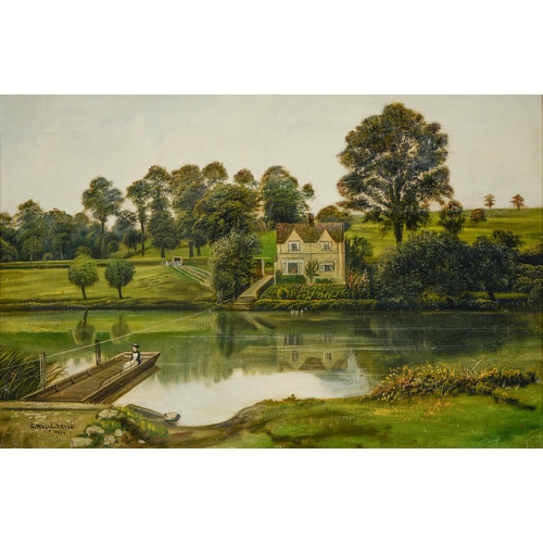 1157 - George Willis Pryce (1866-1949) – Workman Bridge Evesham; Hampton Ferry Evesham; Warwick Castle, thr... 