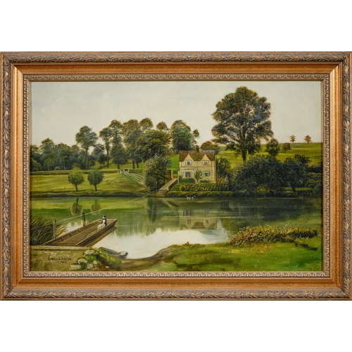 1157 - George Willis Pryce (1866-1949) – Workman Bridge Evesham; Hampton Ferry Evesham; Warwick Castle, thr... 