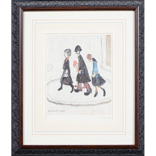 1162 - Laurence Stephen Lowry RA (1877-1976) - The Family, reproduction printed in colour, signed by the ar... 