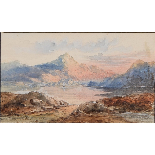 1172 - British School, 19th c - Lake District Landscapes, a pair, watercolour, 70 x 120mm (2)... 