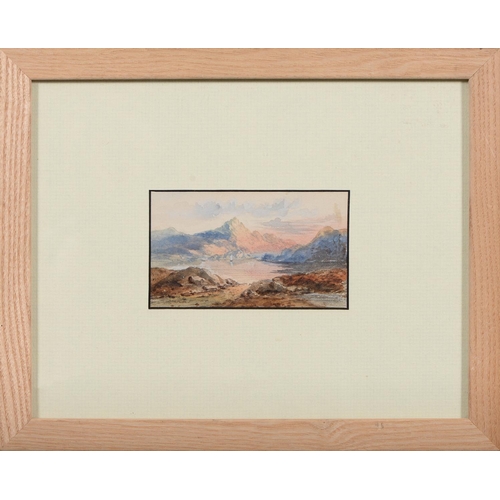 1172 - British School, 19th c - Lake District Landscapes, a pair, watercolour, 70 x 120mm (2)... 