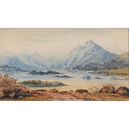 1172 - British School, 19th c - Lake District Landscapes, a pair, watercolour, 70 x 120mm (2)... 