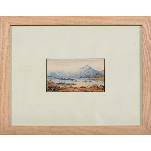 1172 - British School, 19th c - Lake District Landscapes, a pair, watercolour, 70 x 120mm (2)... 