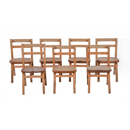 1288 - One and set of six ash children's chairs