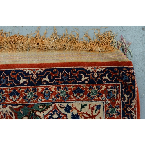 1339 - An antique Isfahan carpet, 257 x 367cm