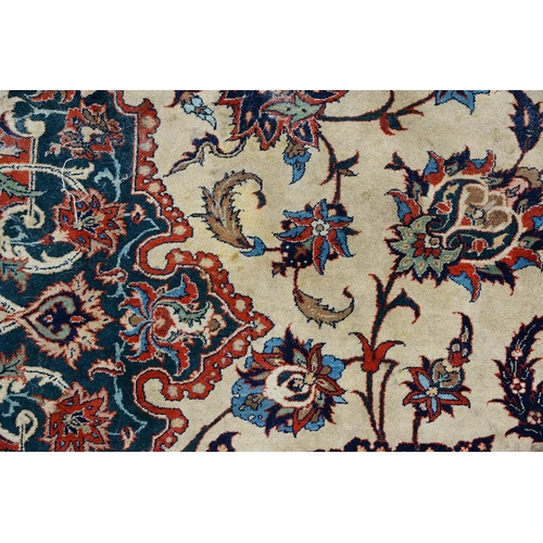 1339 - An antique Isfahan carpet, 257 x 367cm