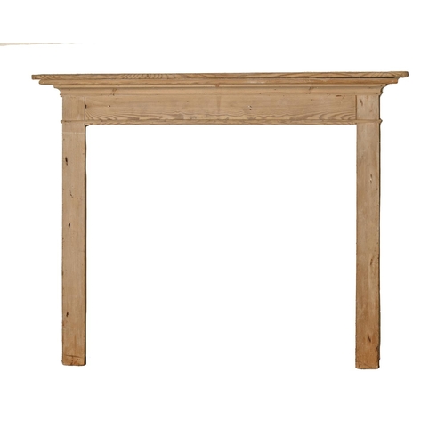 1405 - A  pine chimneypiece, 99cm h, 107cm l (87 x 89cm inner)