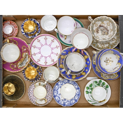 1469 - Decorative teaware,  to include  Copeland, Spode, Royal Worcester and Crown Derby, 19th c ... 