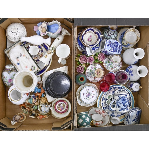 1476 - Miscellaneous decorative ceramics, to include Minton coffee cups and saucers, Hummel figures, Delft ... 