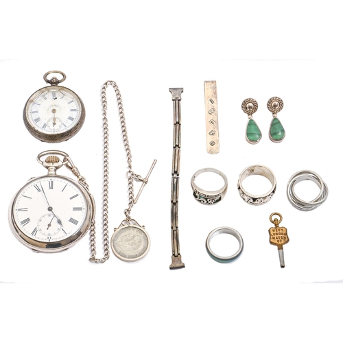 216 - Miscellaneous watches, including silver examples and costume jewellery