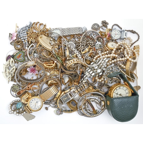 224 - Miscellaneous costume jewellery and watches, including silver articles