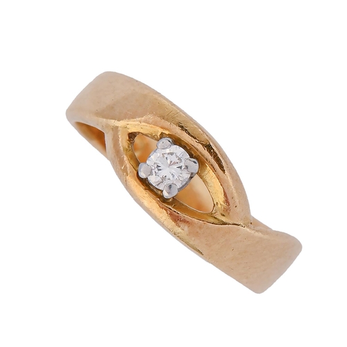 235 - A diamond ring, in 18ct gold, 3.2g, size G