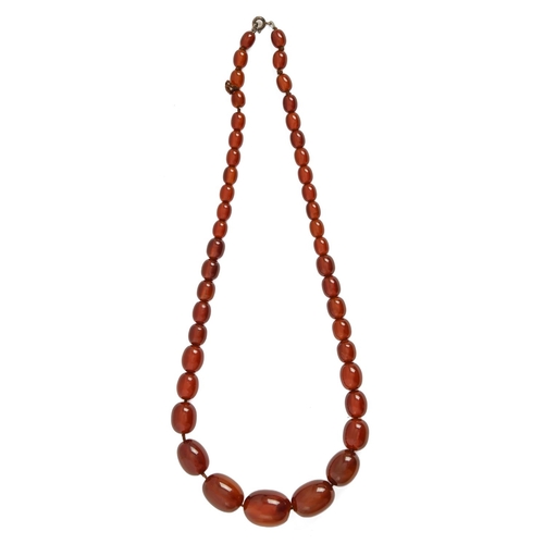 290 - A necklace of faturan beads, 51g